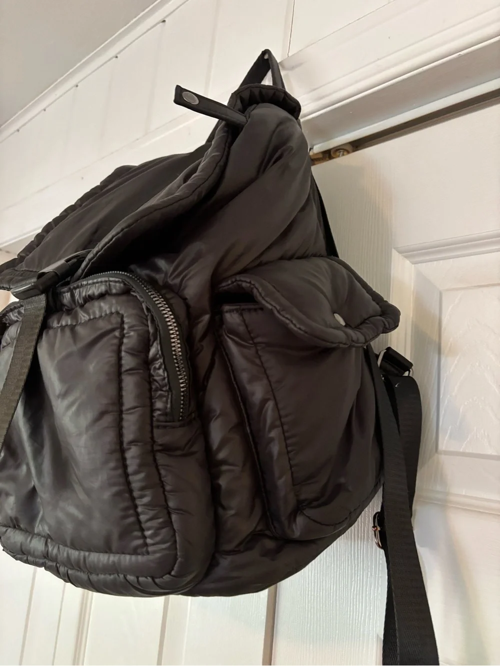 Black Puffy Backpack